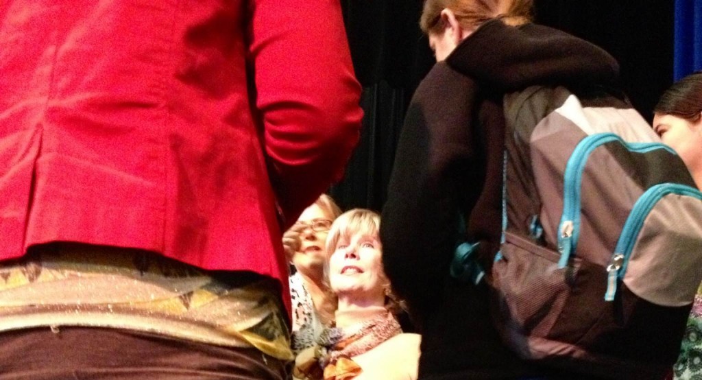 Students gather around Joni Eareckson Tada, an advocate for people with disability, after chapel / Photo by Amy Bailey