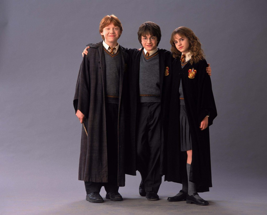 Grint, Radcliffe and Watson shortly after the release of the first Harry Potter© film.