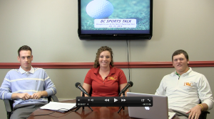 BC Sports Talk featured Jacob Deskins (left) Maggie Brown and Colby Roach for Episode 3.